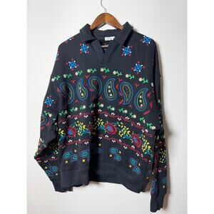 Kith bandana paisley floral nelson collared pullover